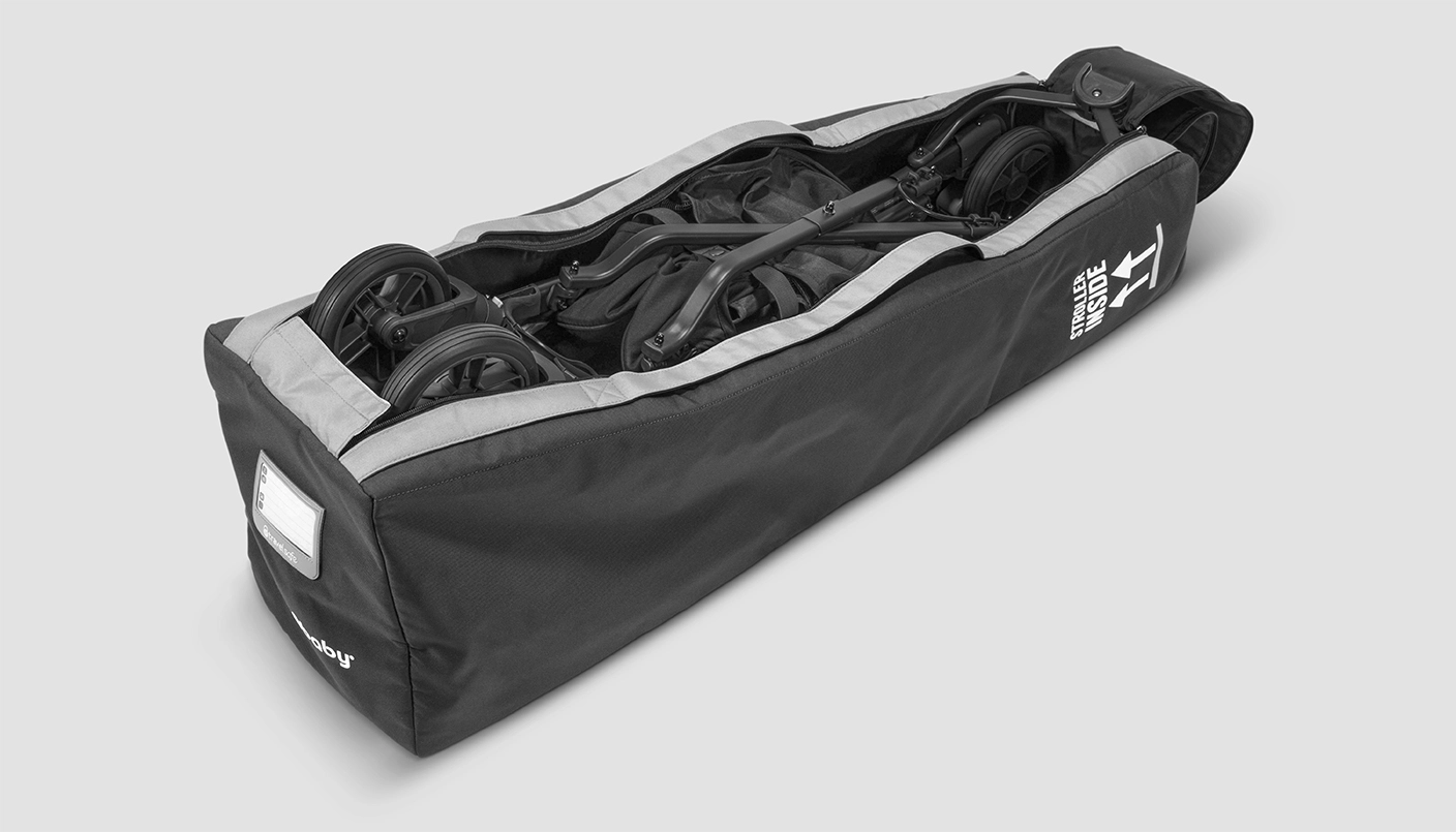 Folded G-Series stroller stored inside Travel Bag