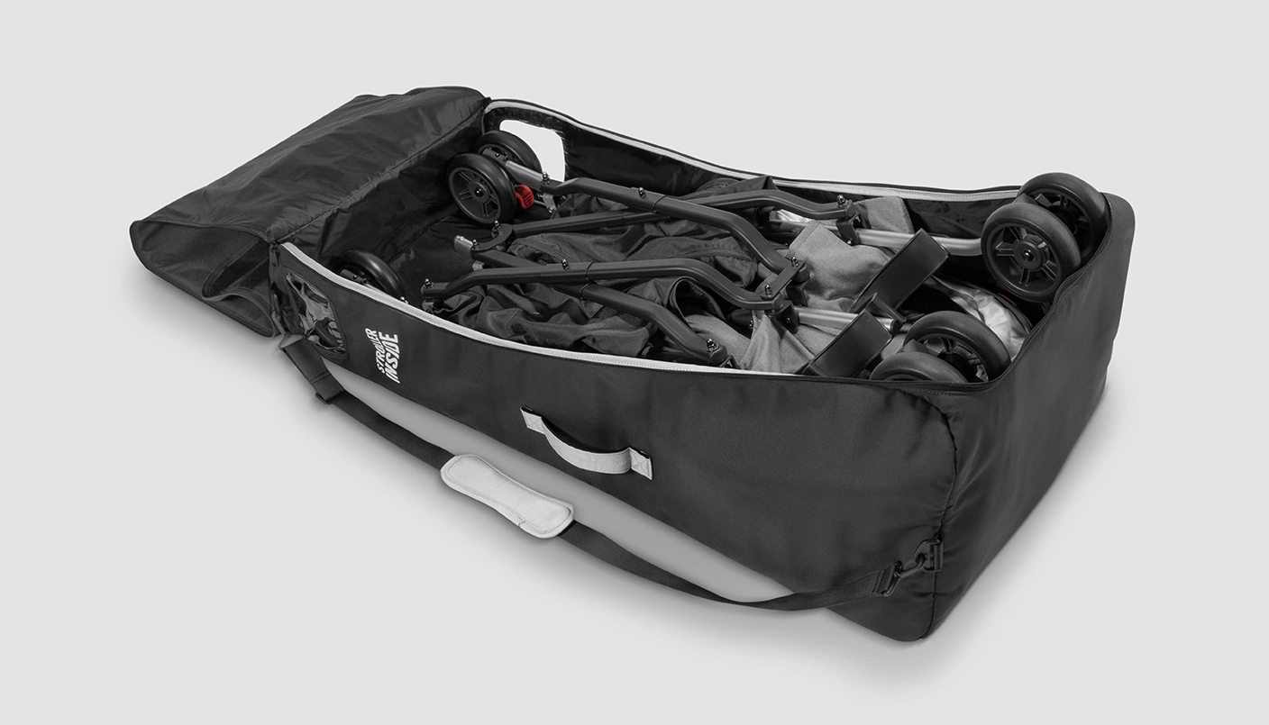 Folded G-Link stroller stored inside Travel Bag