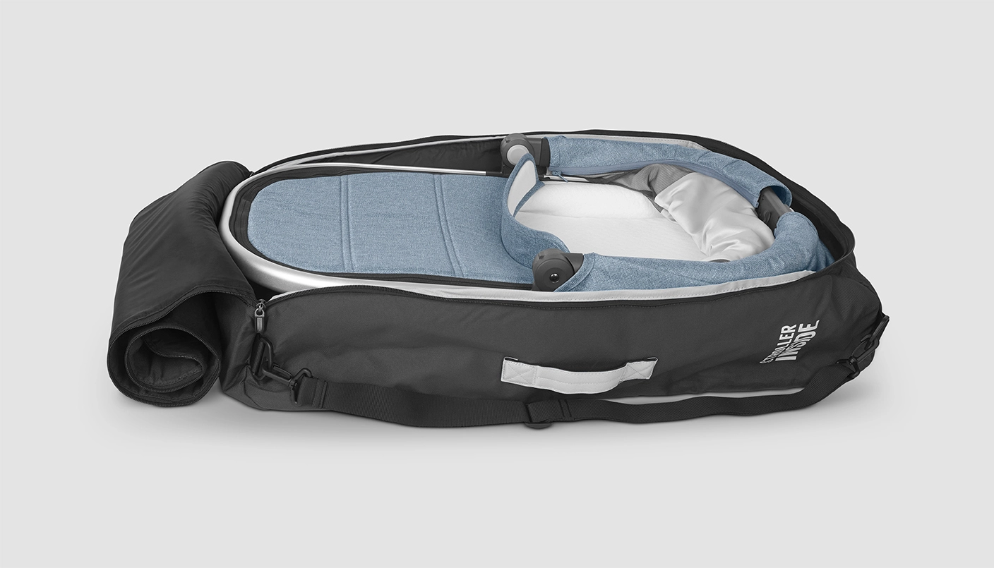 Folded Bassinet inside Travel Bag