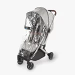 The Rain Shield for Minu/Minu V2 features a an easy attachment and custom fit to Minu stroller to protect your child from wind and rain