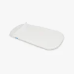 Mattress Cover for Bassinet - White - unzipped to reveal Bassinet Mattress