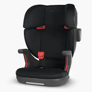 The Alta V2 High Back Booster (Jake) includes removable washable fabrics, a dishwasher-safe cupholder, and EPP foam and memory foam incorporated into the seat back to mitigate crash forces