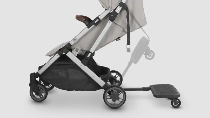 PiggyBack attached to Minu Stroller showing PiggyBack lift