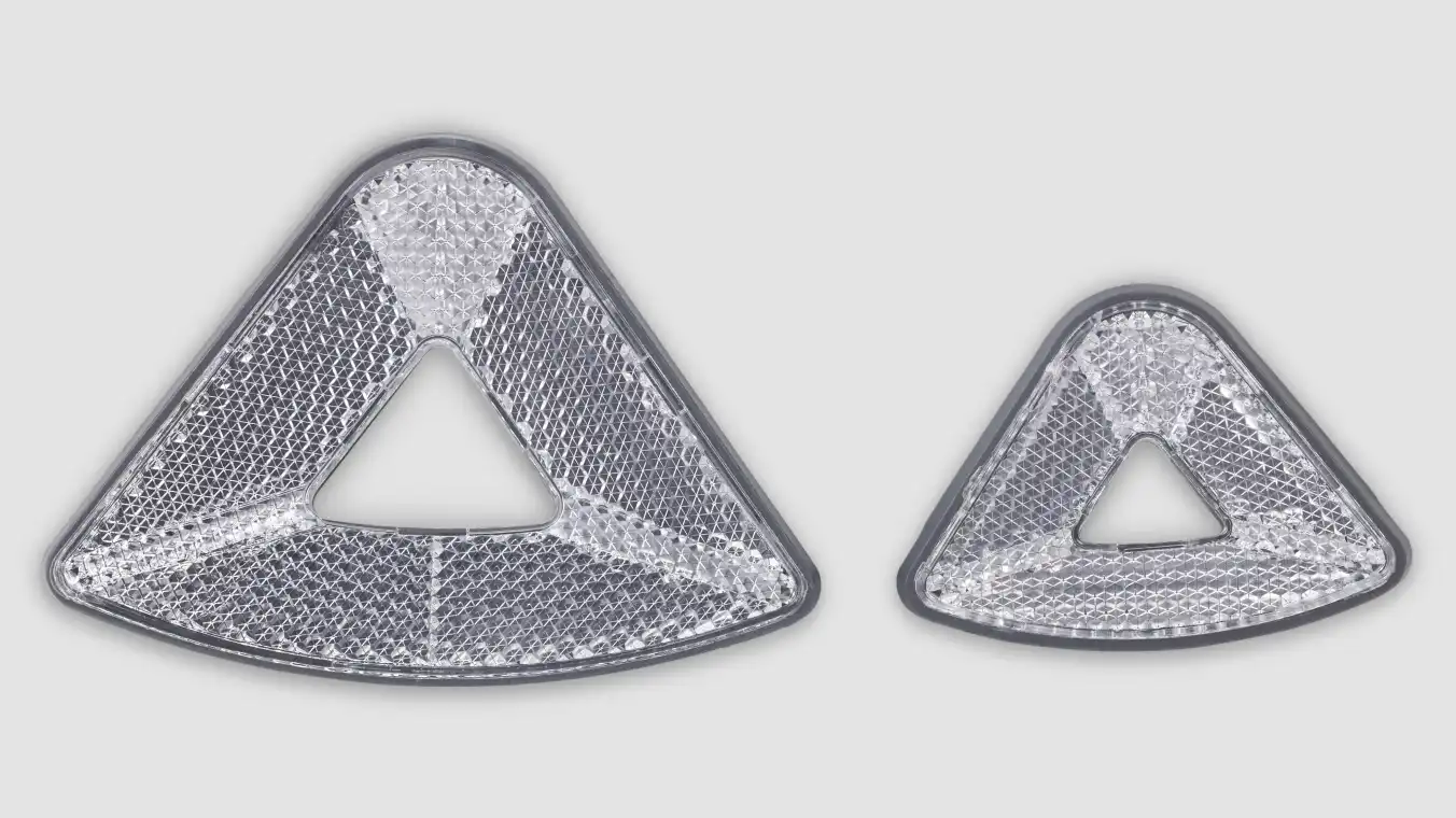 Standalone Wheel Reflectors that easily snap onto each stroller wheel