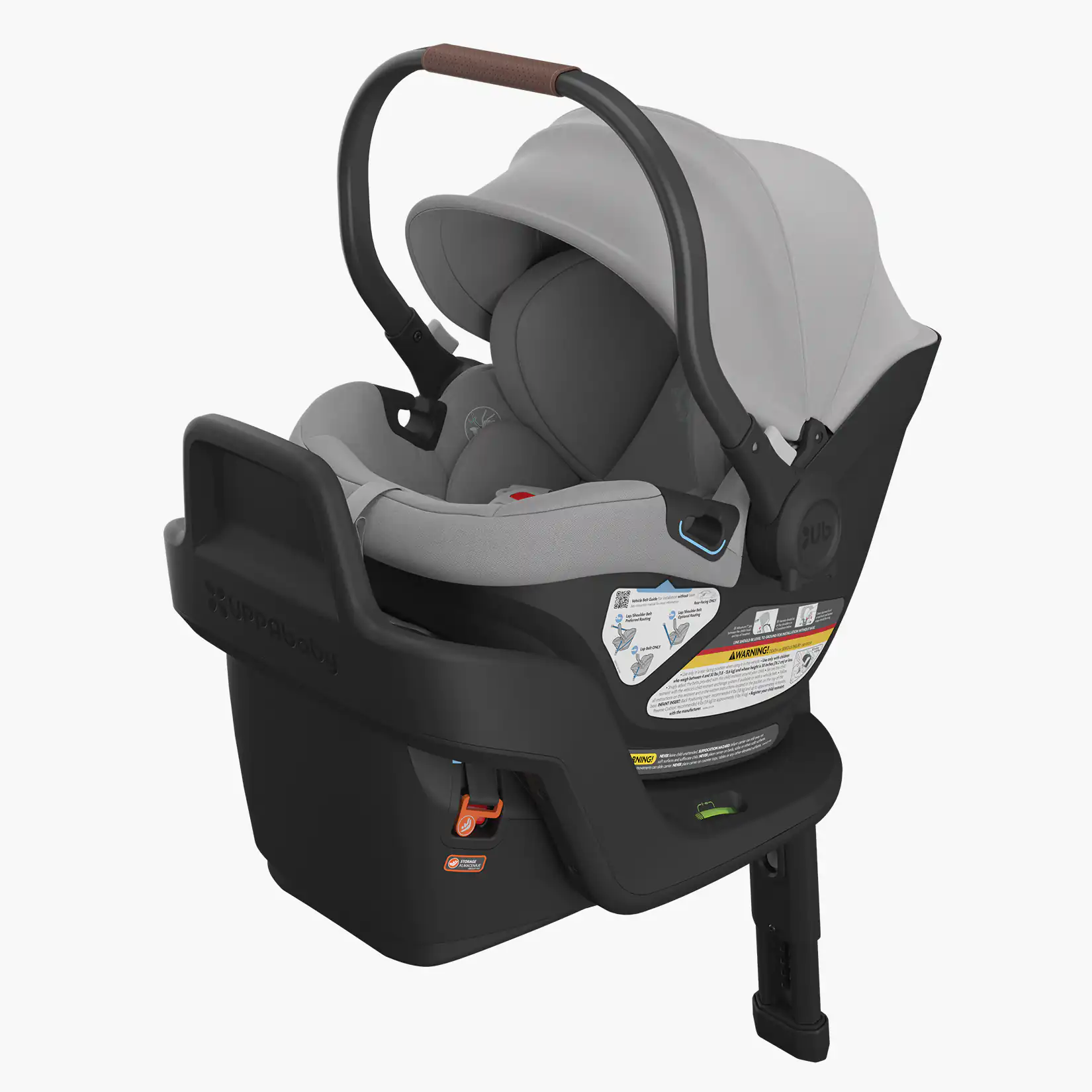 Aria Carseat attached to car seat base