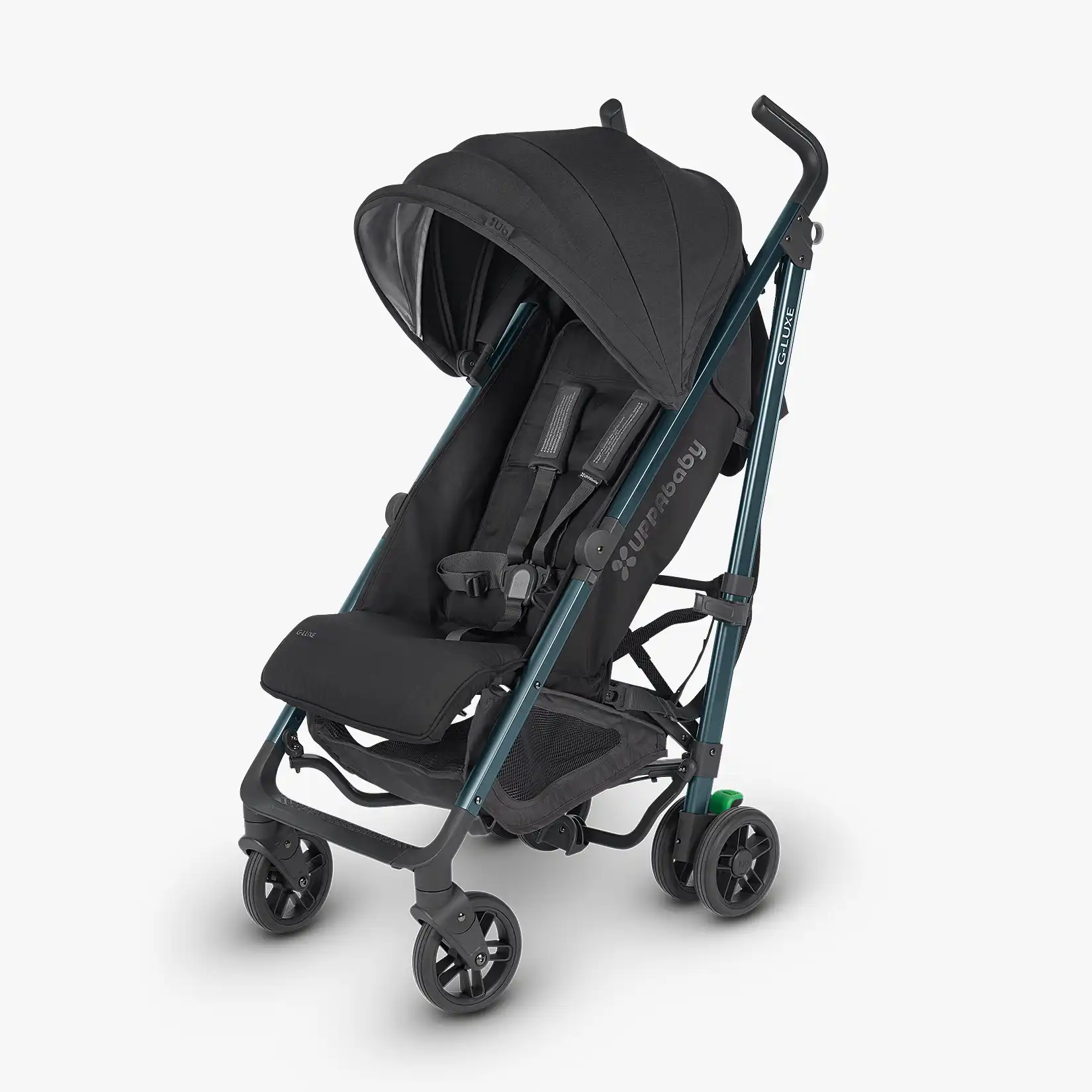 The G-Luxe (Jake - Black, Carbon Frame) is a comfortable, agile, and lightweight umbrella stroller