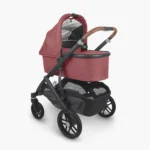 The included Bassinet (color matches the stroller) features a one handed release from the stroller for easy use